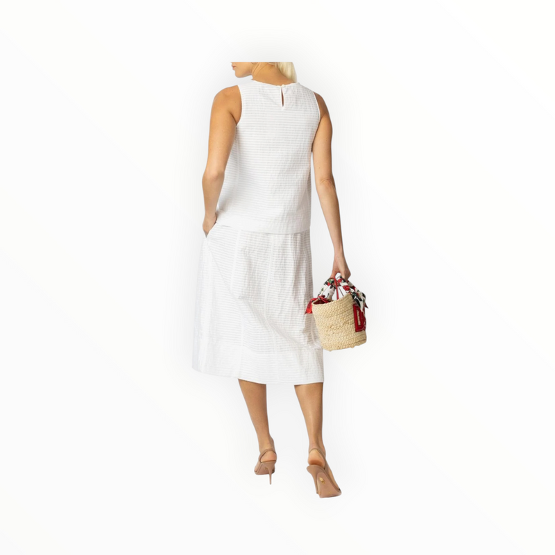 ODEEH Midi Skirt - White