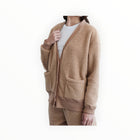 Stateside Double Faced Sherpa Oversized Cardigan - Teddy