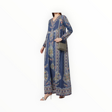 Rajdeep Ranawat Bahar Jalabiya Silk Dress - Ink Blue
