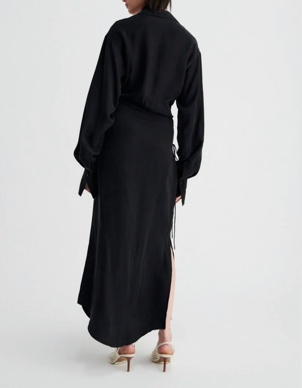 SUBOO Halley Maxi Shirt Dress - Black