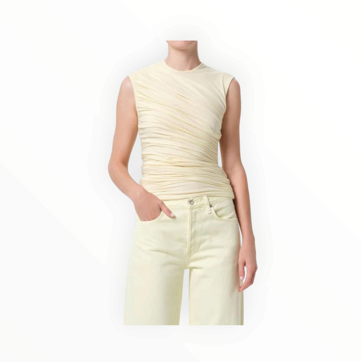 AGOLDE Ester Twist Tank - Yellow