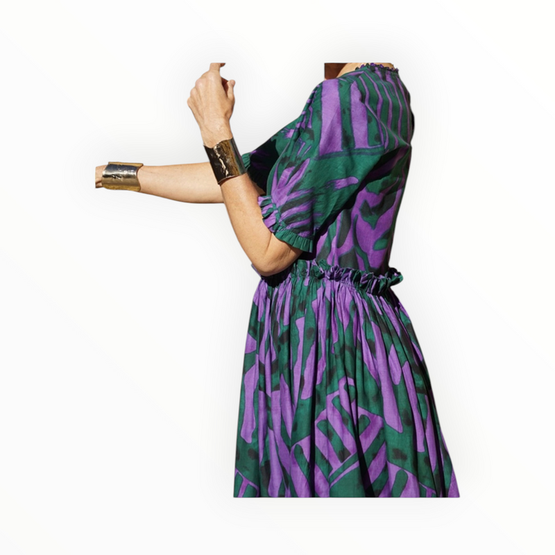 Connor & Blake Joy Dress - Crazy Zebra Green