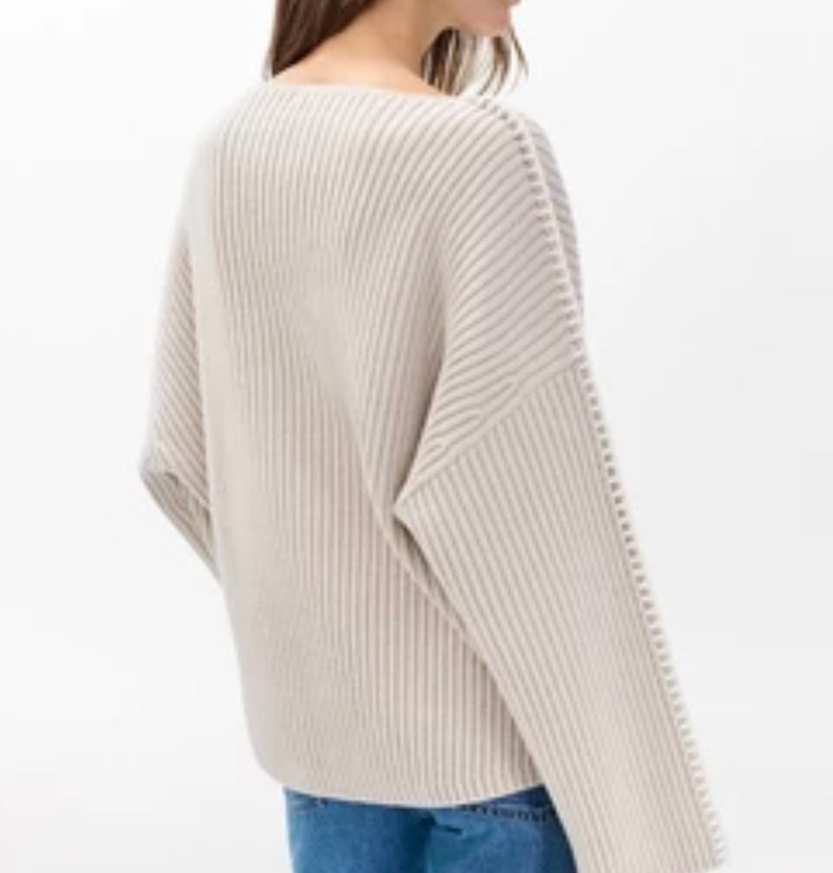 rag & bone Ingrid Boatneck Sweater - Light Oat