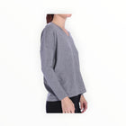 Minnie Rose V Neck Pullover - Grey Shadow