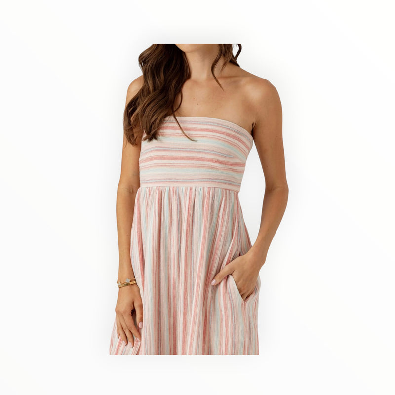 sundays Jade Dress - Rainbow Striped