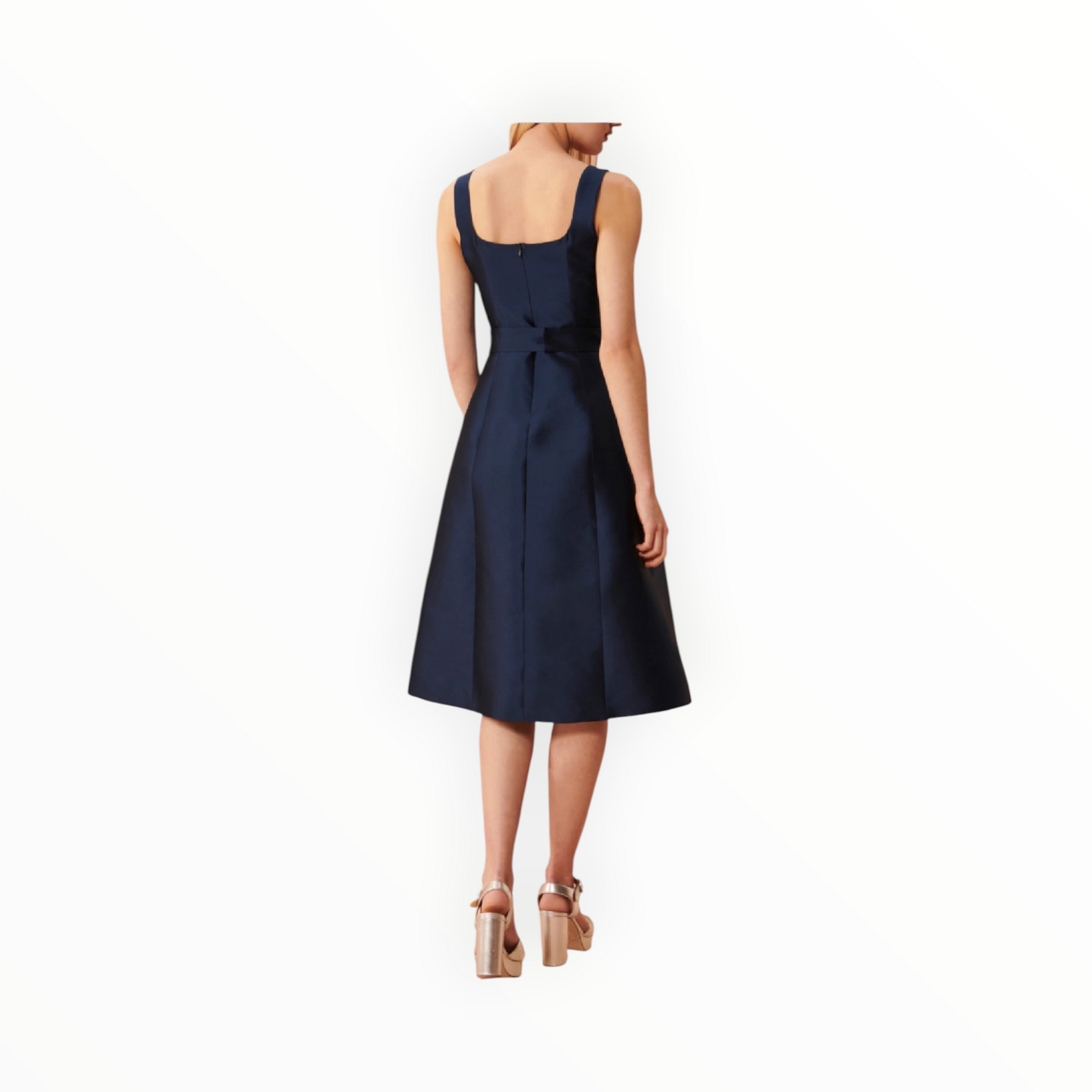 Tara Jarmon Regina Satin Dress - Midnight Blue