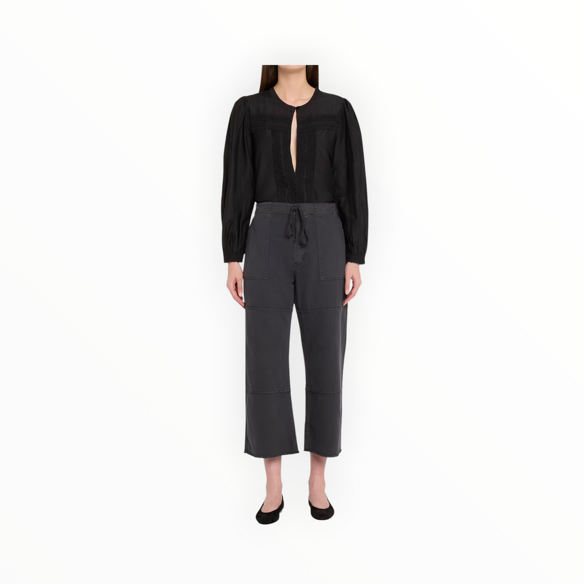 Re/Done Tate Blouse - Black