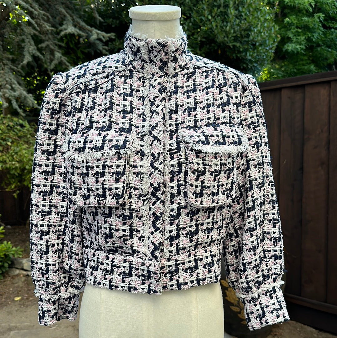 Christy Lynn Karin Jacket - Pink Tweed