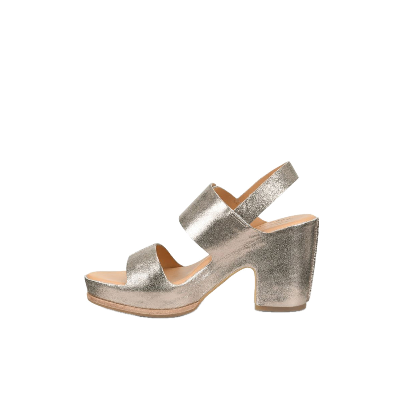 KORK-EASE San Carlos Platform Slingback - Soft Gold Metallic