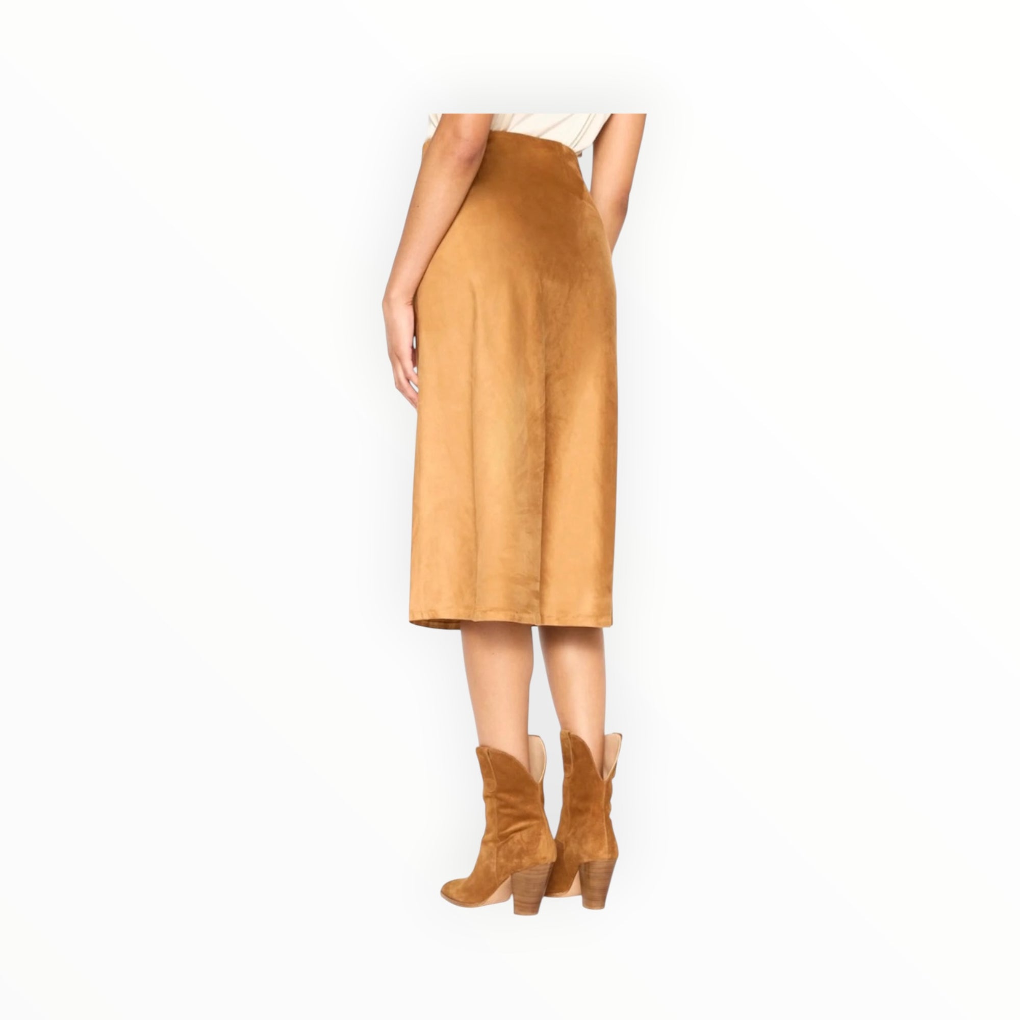 Brochu Walker Hallie Vegan Suede Slip Skirt - Camel
