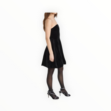 Shoshanna Lunar Stretch Velvet Dress - Jet Black