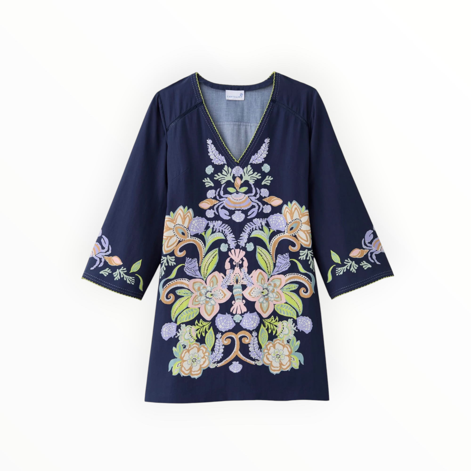 Cartolina Folly Mini Dress - Mariner’s Bloom