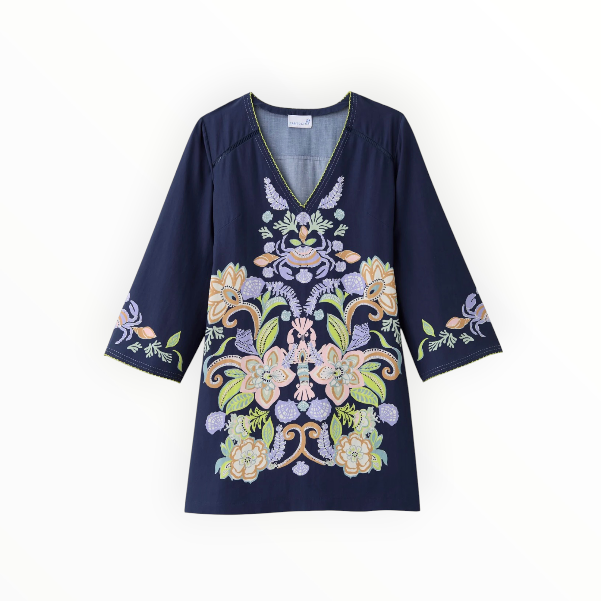 Cartolina Folly Mini Dress - Mariner’s Bloom