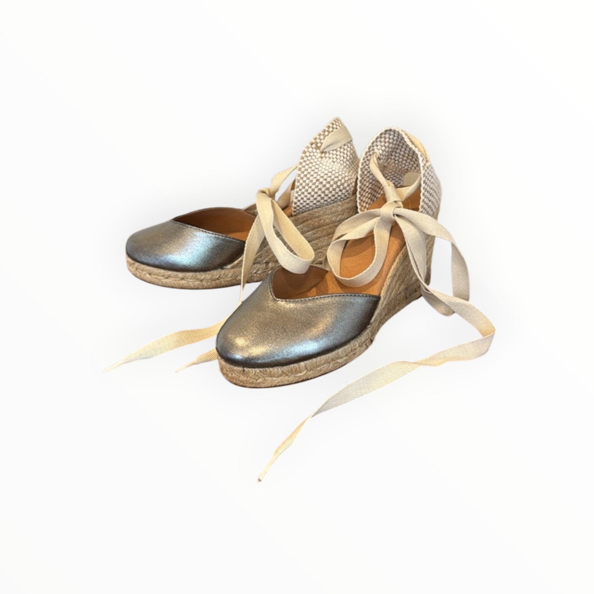 Pinaz Tie Up Wedge Espadrille - Acero