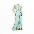 Mestiza Ophelia Chiffon Gown - Blue Botanica