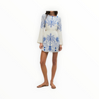 Z Supply Tahina Airy Palm Mini Dress - Nautical Cobalt Blue