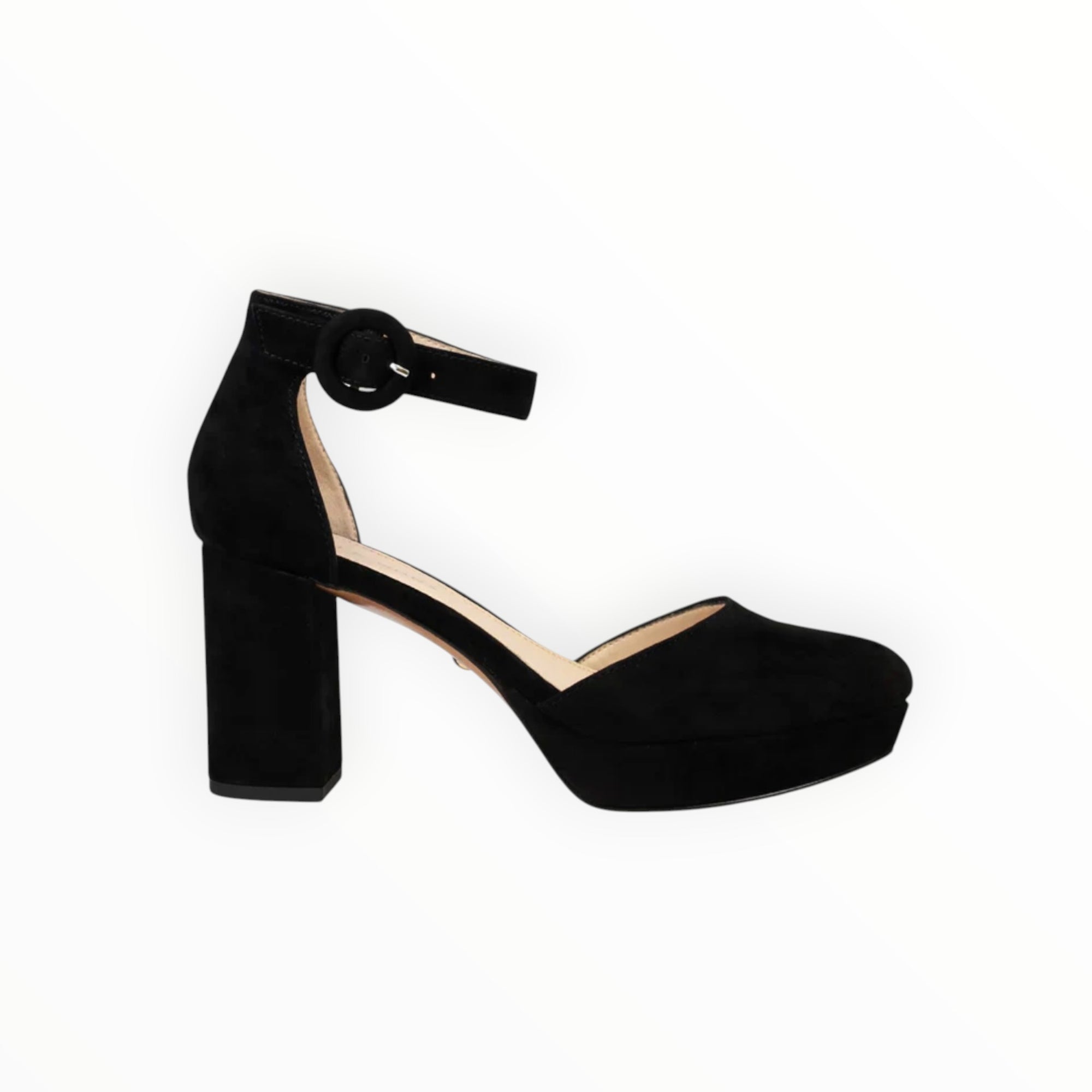 Pelle Moda Lenor Heeled Platform Sandal - Black