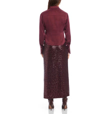 Fifteen Twenty Tawnie Side-Pleat Shirt - Wine