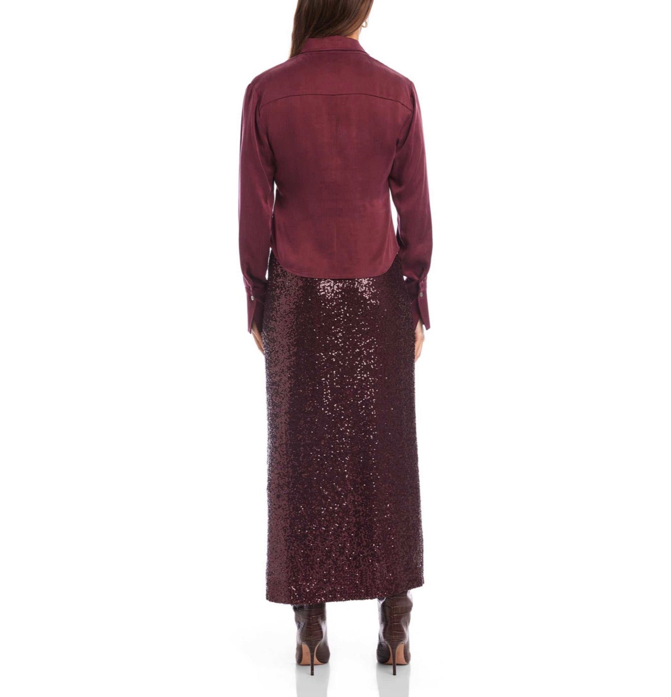 Fifteen Twenty Tawnie Side-Pleat Shirt - Wine