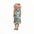 Bella Dahl Flowy Strapless Midi Dress - Palm Paradise Print