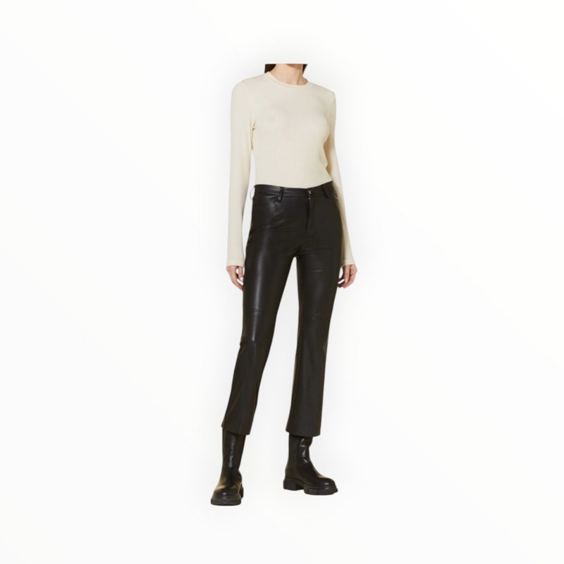 MAC Aida Kick Veagan Leather Pants - Black