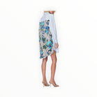 THEO The Label Echo Iris Print Back Shirtdress - Etherlight Bloom