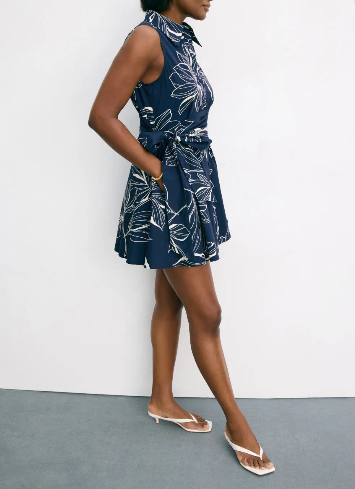 Hutch Biltmore Dress - Navy Block Print