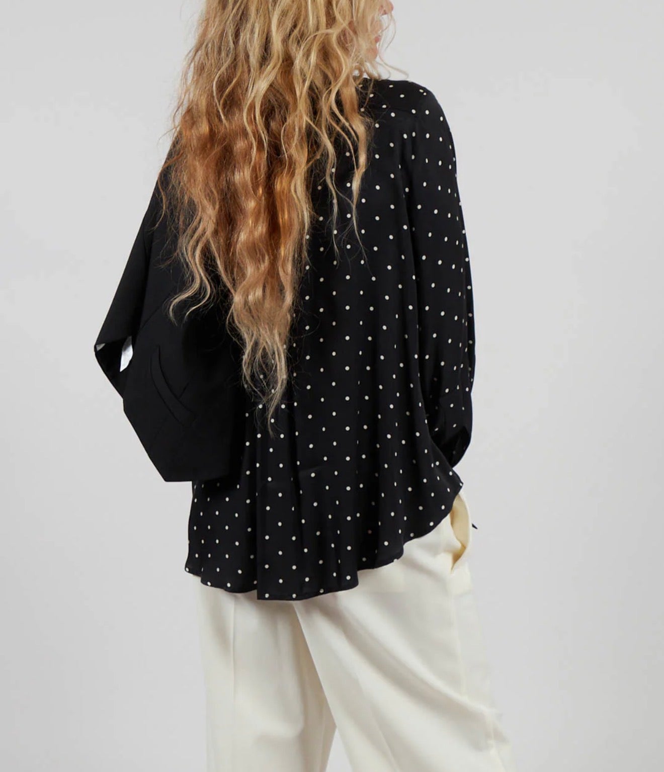 Beatrice .b Mary Blouse - Black Polkadot