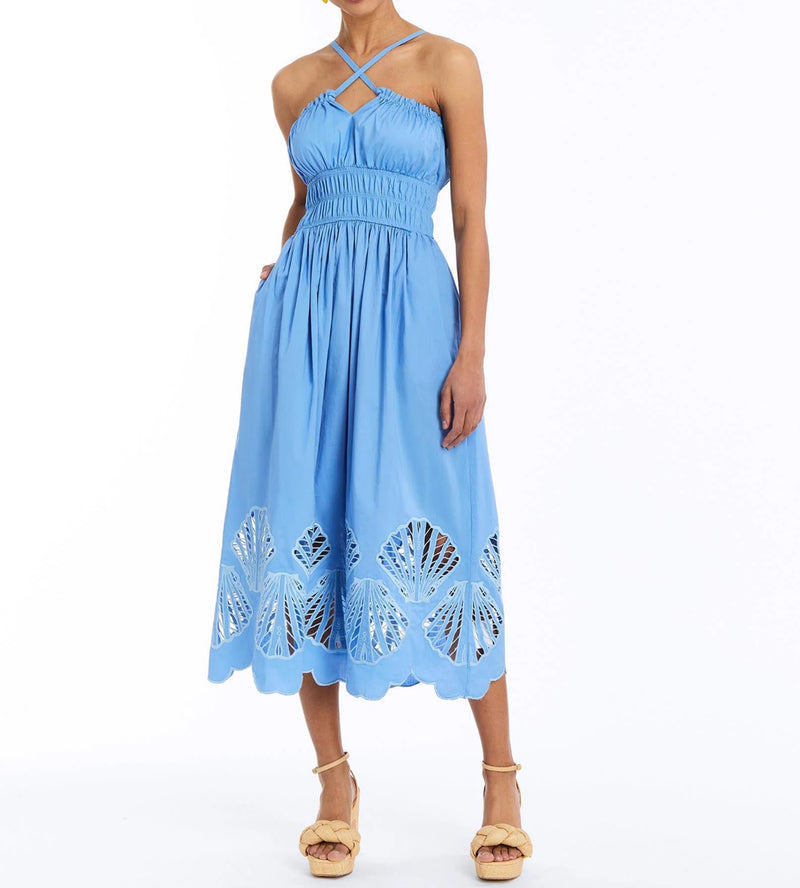 Mestiza Spritz Smocked Dress - Lotus Blue