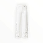 LE JEAN Column Eyelet Jean - White