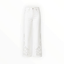 LE JEAN Column Eyelet Jean - White