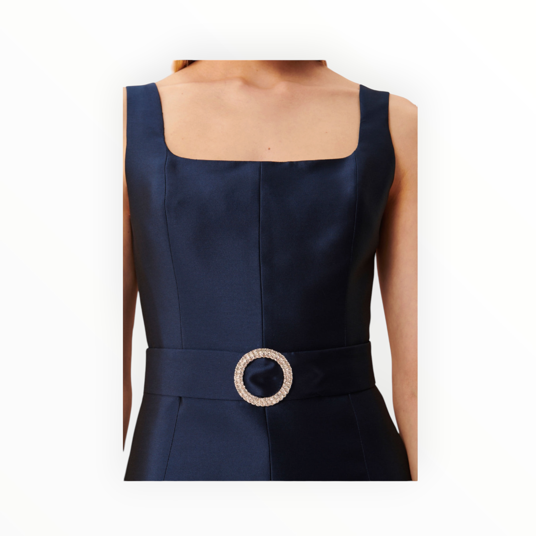 Tara Jarmon Regina Satin Dress - Midnight Blue