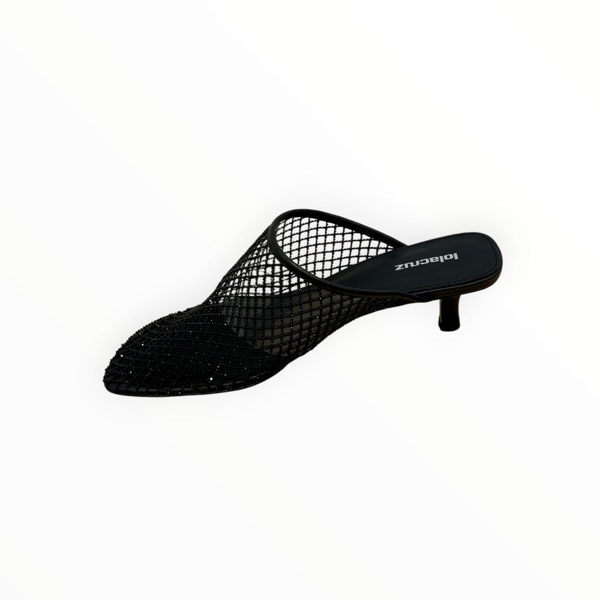 Lola Cruz Ruby Low Heel Mule - Black