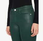 Frame Le High Straight Raw Stagger Coated Jean - Pine
