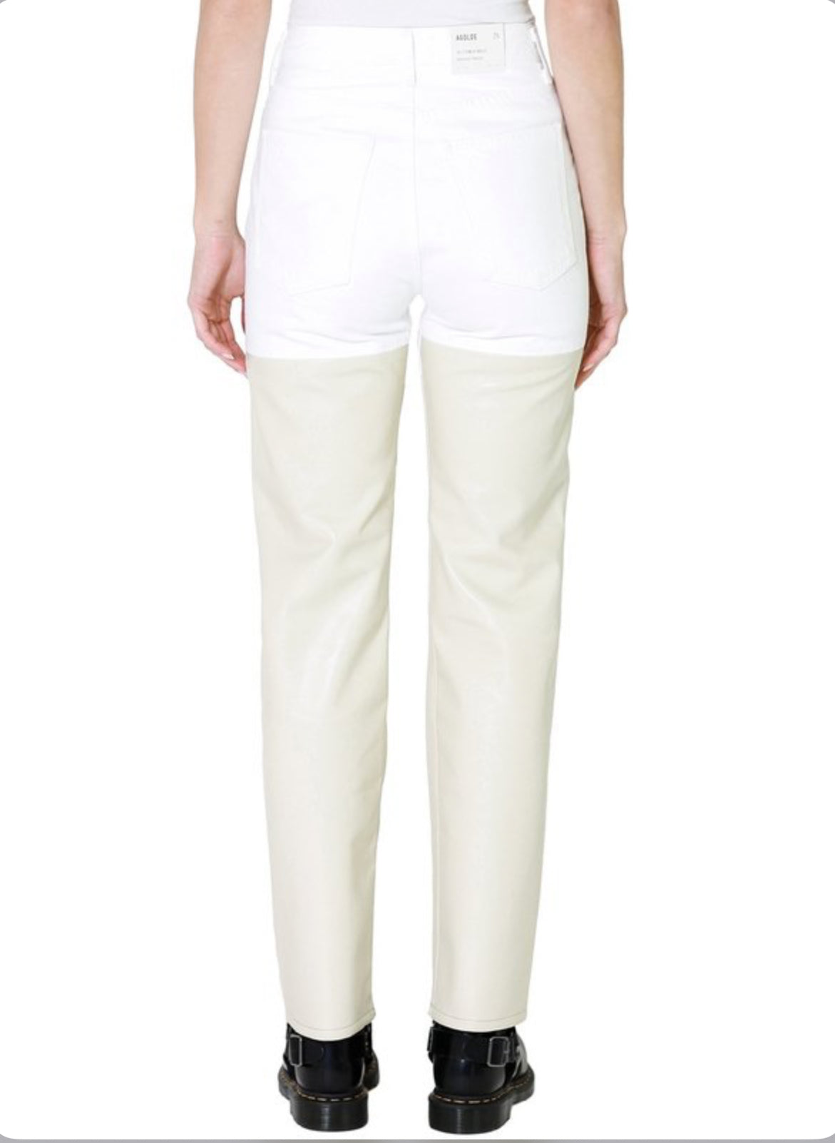 AGOLDE Pieced 90's Pinch Waist Jeans - Sugar Powder Leather Wash