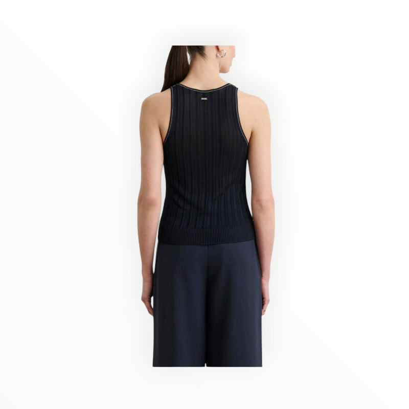 Toccin Juniper Racer Tank - Navy