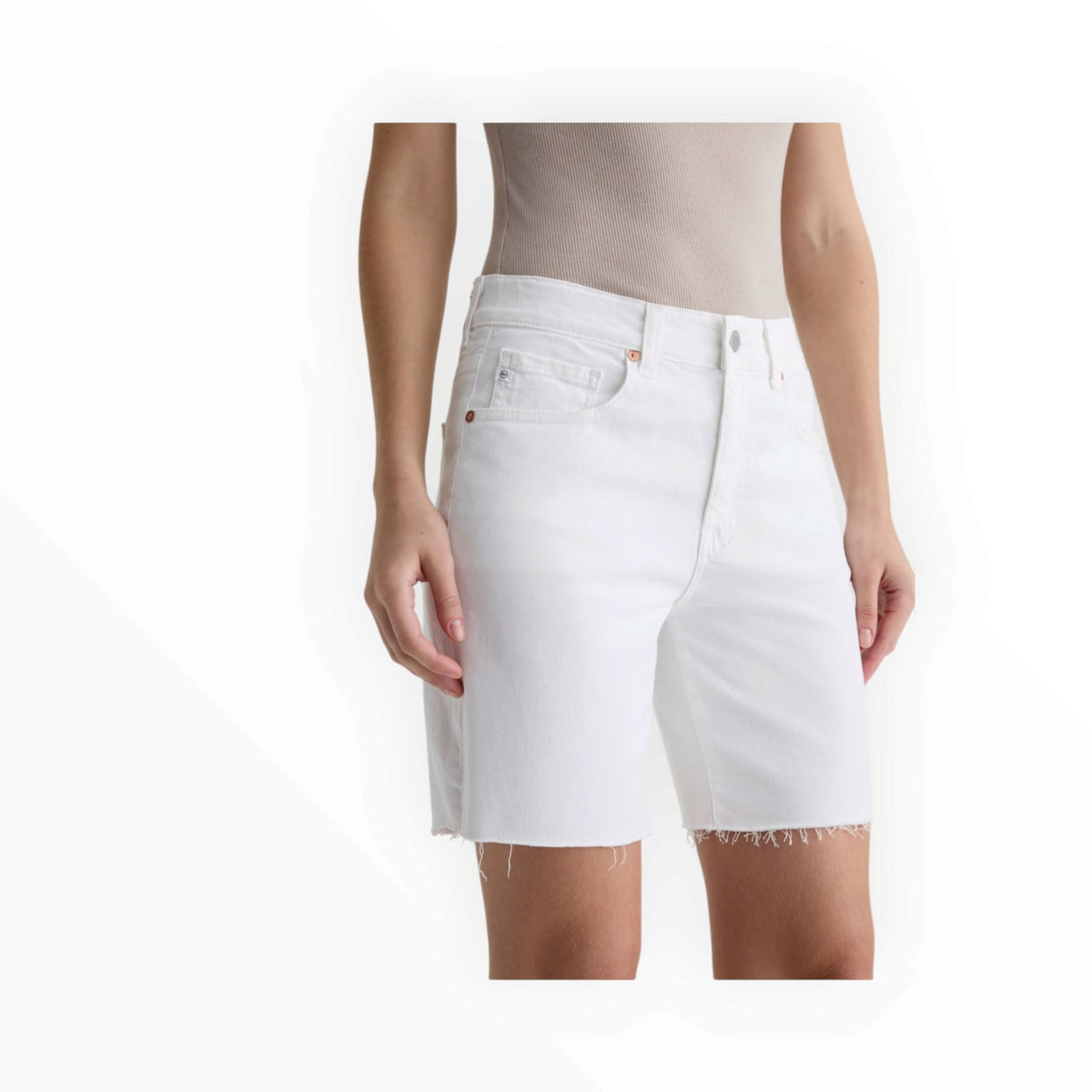 AG Jeans Ex-Boyfriend Short - White