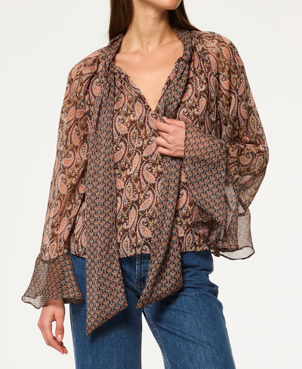 MISA Maris Top - Brown Paisley Mix