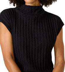 Michael Stars Naira Mock Neck Top - Black