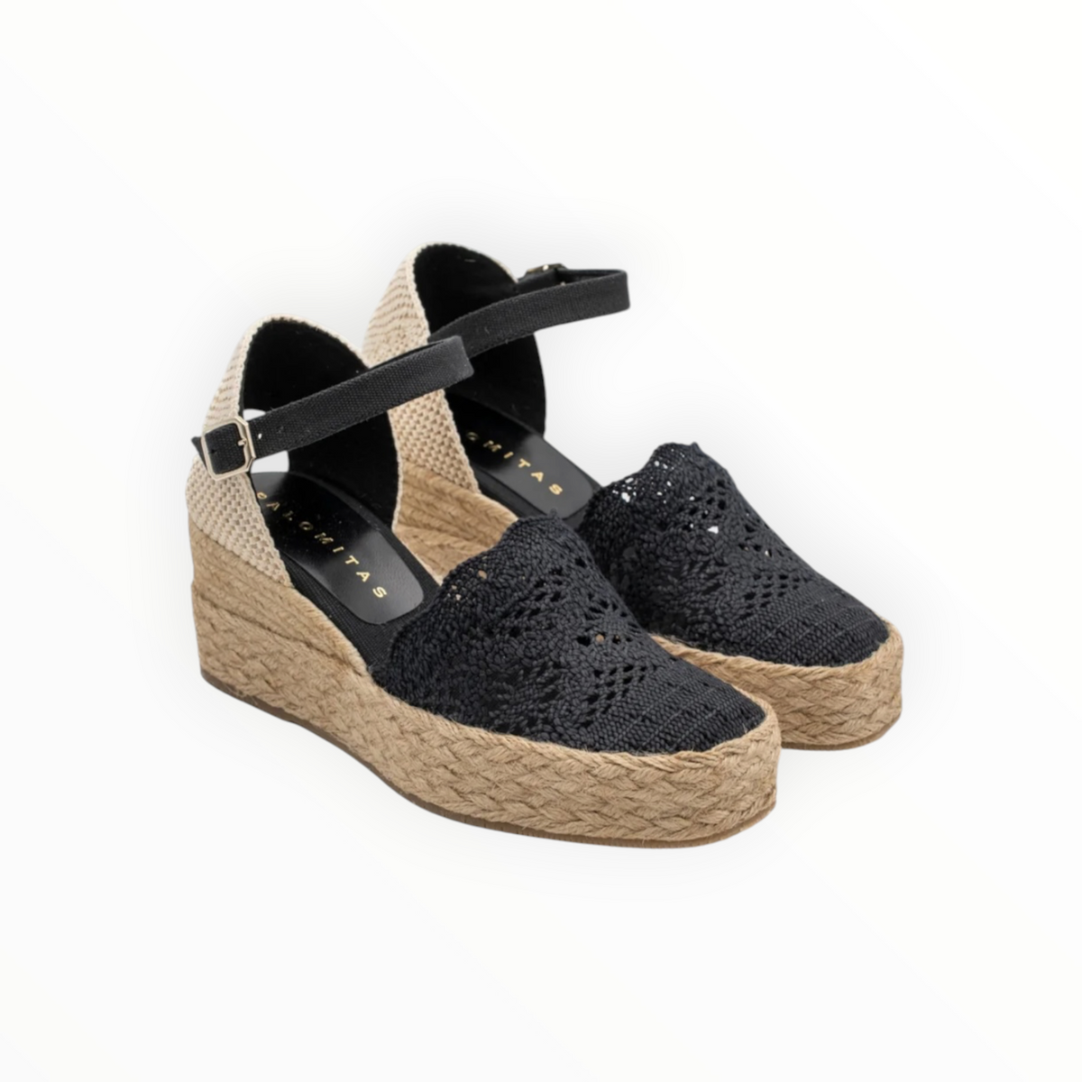 Palomitas By Paloma Barceló Kleo Tejido Crochet Sandal - Black