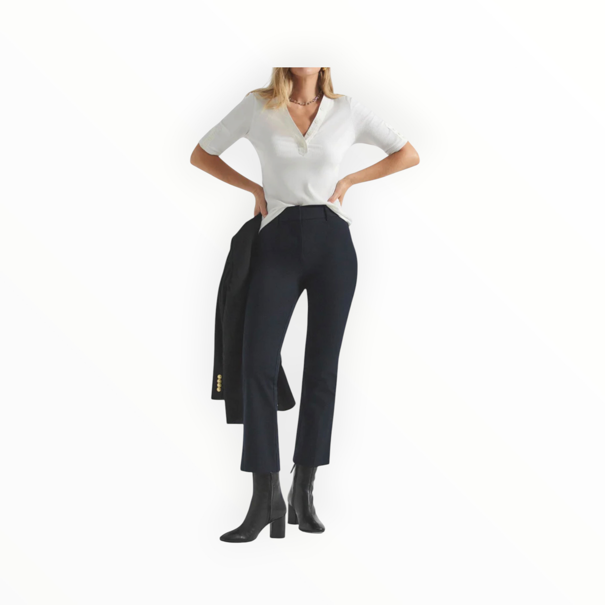 Derek Lam 10 Crosby Crosby Crop Flare Trouser - Midnight