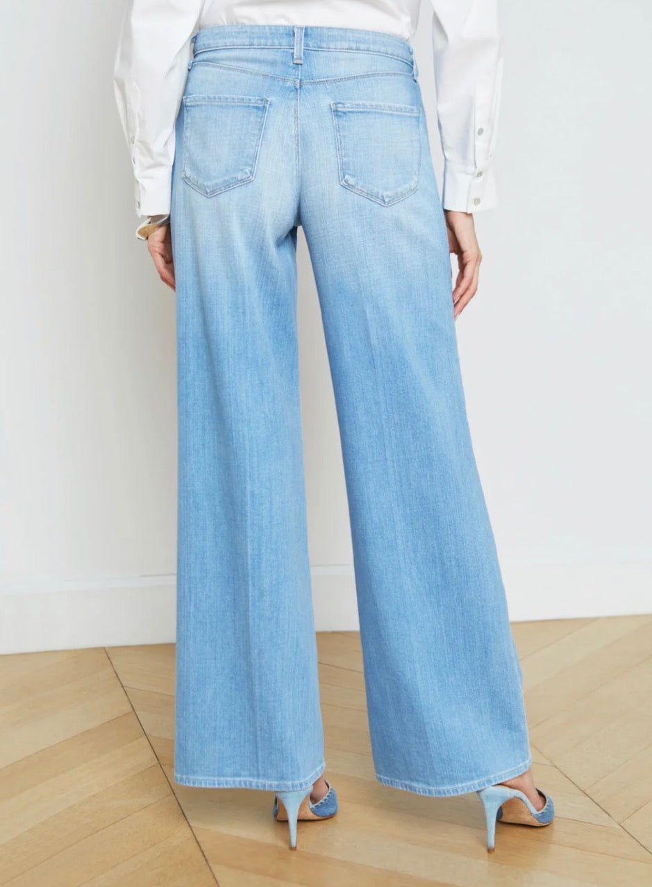 L’Agence Alicent Sneaker Wide Leg Jean - Bayview