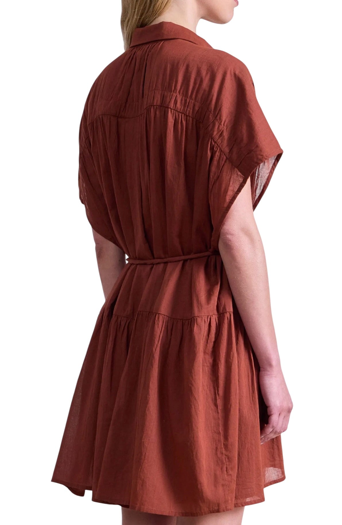 Apiece Apart Agnezca Mini Dress - Smoked Paprika