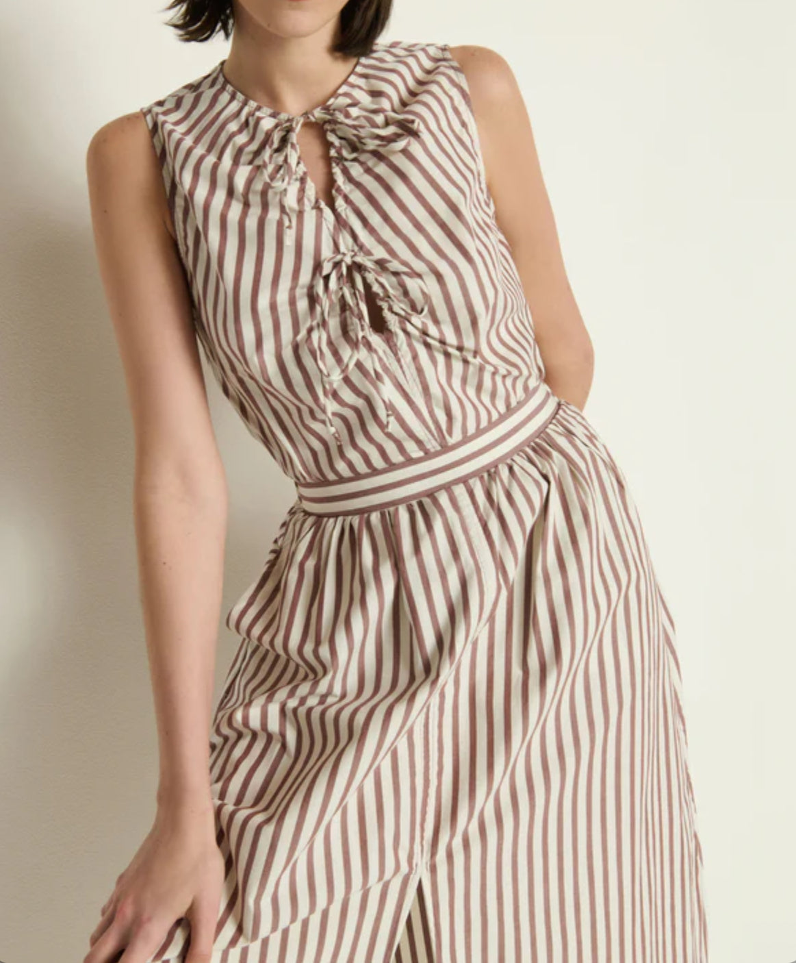 Nation Ltd Mimmi Keyhole Top - Sable Stripe