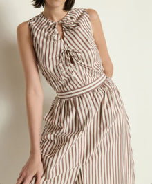Nation Ltd Mimmi Keyhole Top - Sable Stripe