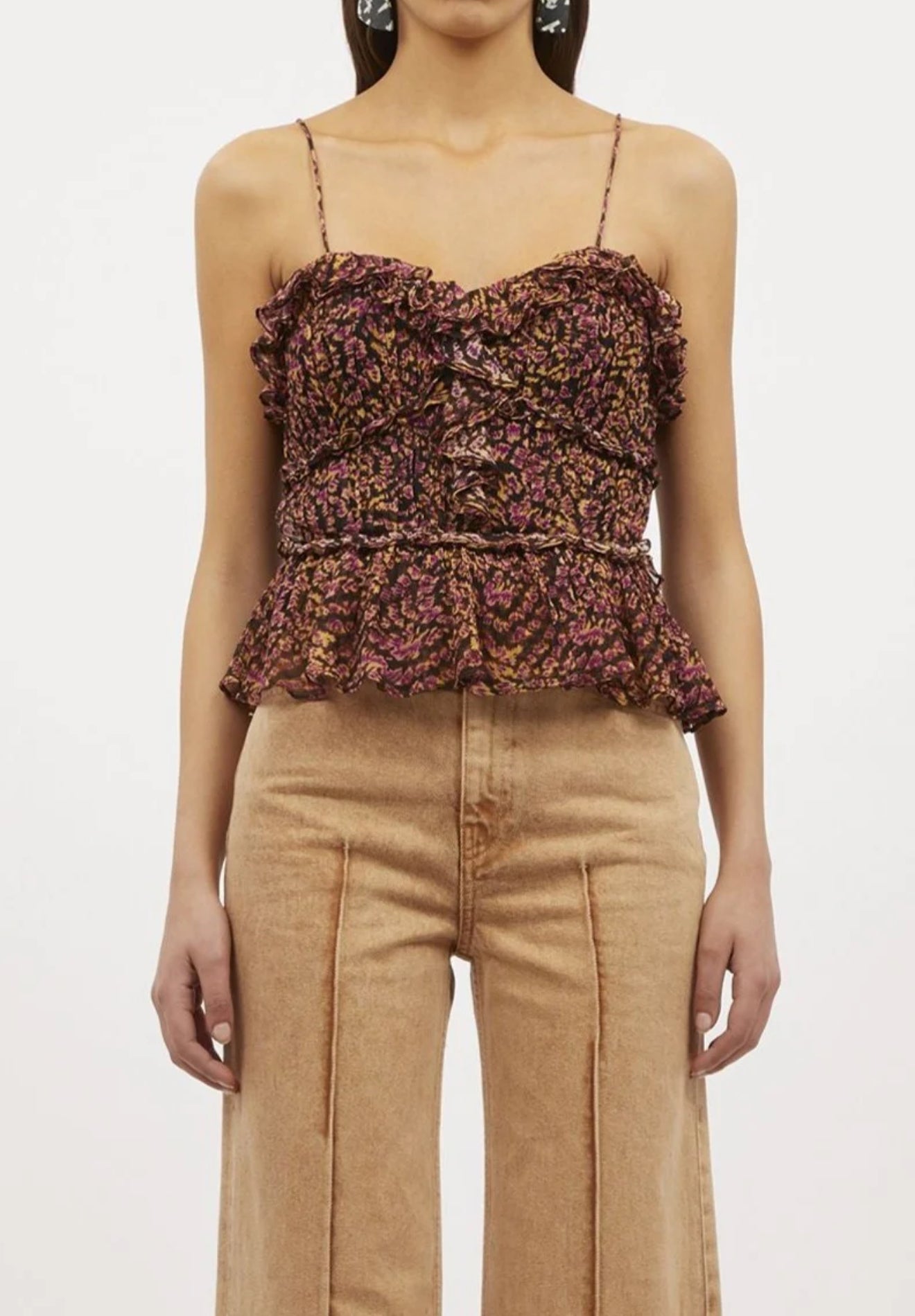 Ulla Johnson Della Top - Pomegranate