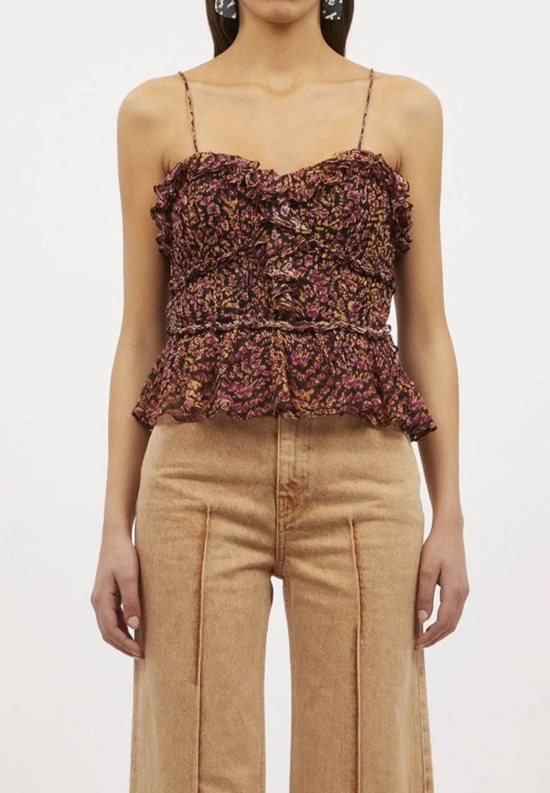 Ulla Johnson Della Top - Pomegranate