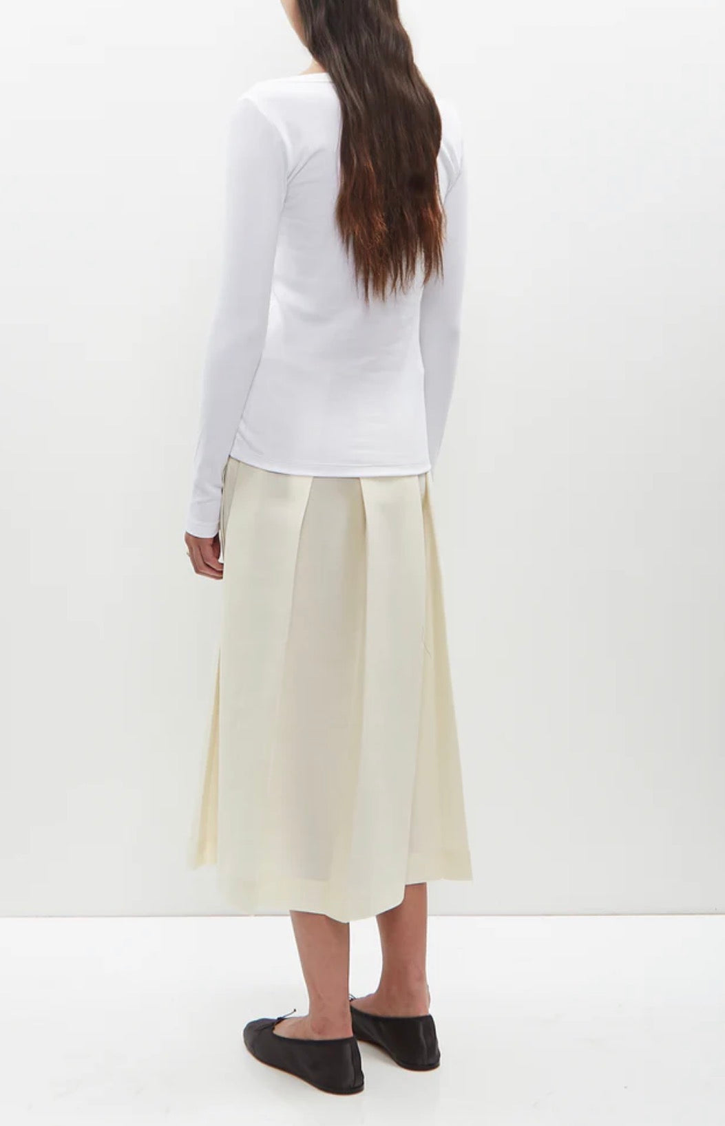 TOTÊME Wool Silk Twinflower Skirt - Macadamia