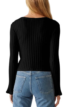 Michael Stars Valerie Bell Sleeve Top - Black