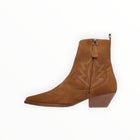 Frēda Salvador Jolene Western Ankle Boot - Bronze Suede